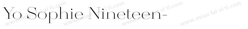 Yo Sophie Nineteen字体转换